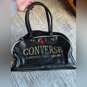 Converse Black Bag with Red Star and Cream Logo